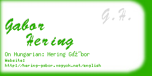 gabor hering business card